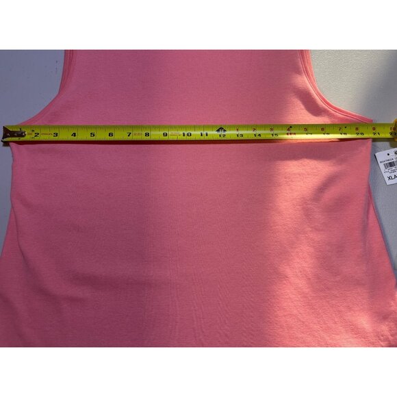 Style & Co. Womens Size XL Boatneck Tank Salmon Rose 100% Cotton - Picture 5 of 9